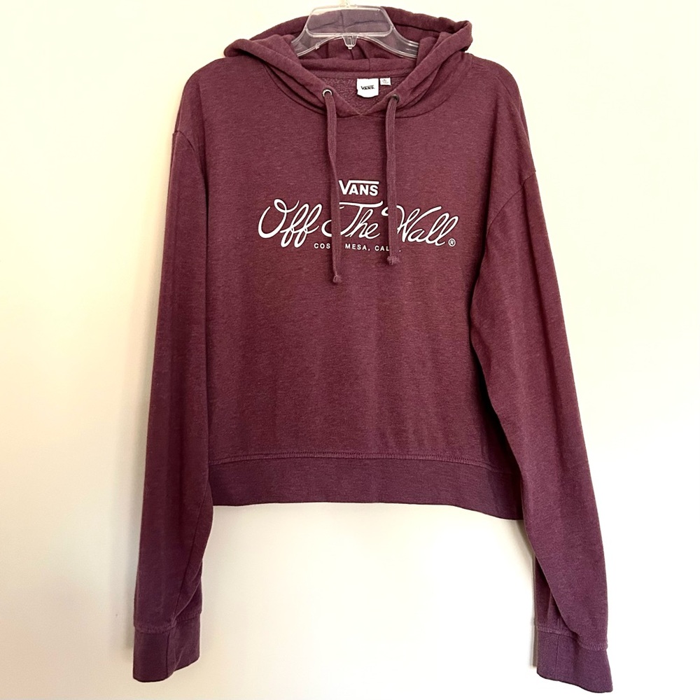 Vans Women's Off The Wall Maroon Pullover Hoodie